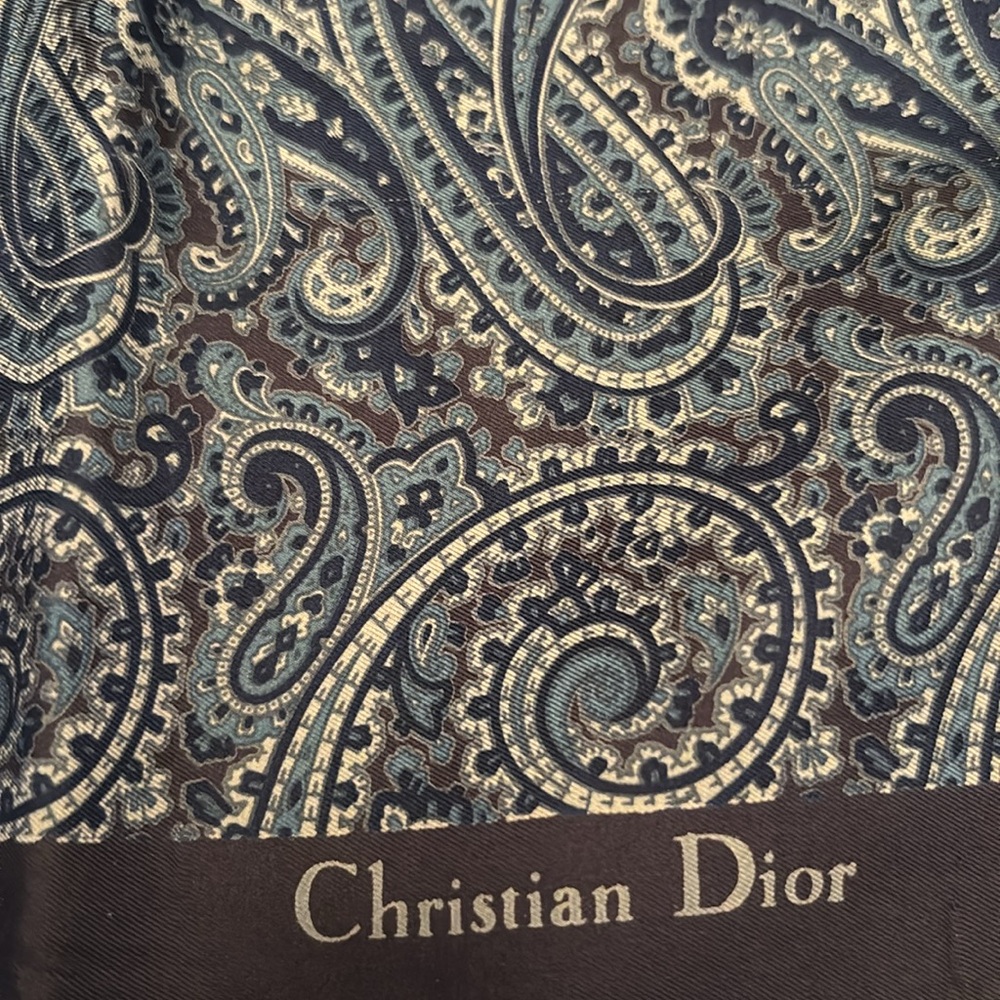 Christian Dior vintage silk and wool scarf.
Approx. 56”x10.5”